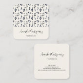 Cute Musical Notes Patroon Vierkante Visitekaartje (Voorkant / Achterkant)