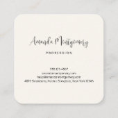 Cute Musical Notes Patroon Vierkante Visitekaartje (Achterkant)