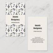 Cute Musical Notes Patroon Visitekaartje (Voorkant / Achterkant)