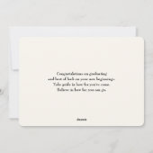 Cute Musical Notes Pattern Afstuderen Feestdagenkaart (Achterkant)