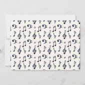 Cute Musical Notes Pattern Afstuderen Kaart (Achterkant)