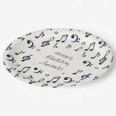 Cute Musical Notes Pattern Birthday Papieren Bordje (Gekanteld)