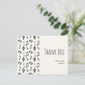 Cute Musical Notes Pattern Hartelijk dank Briefkaart (Staand voorkant)