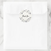 Cute Musical Notes Pattern Hartelijk dank Ronde Sticker (Tas)