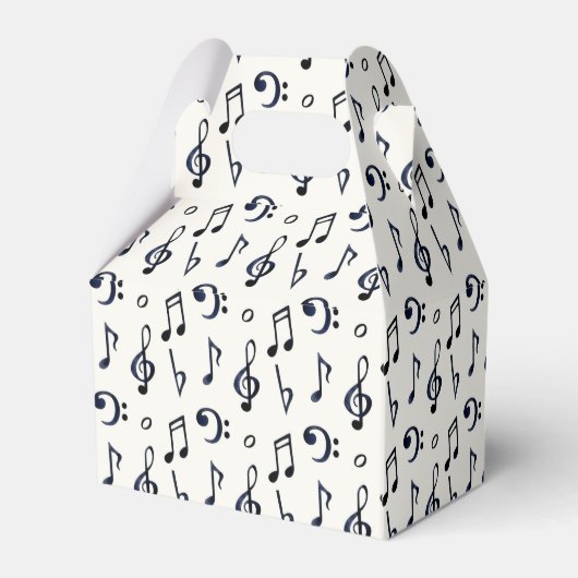 Cute Musical Notes Pattern Wedding Bedankdoosjes (Achterkant)