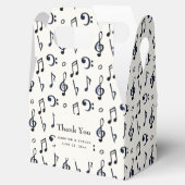 Cute Musical Notes Pattern Wedding Bedankdoosjes (Geopend)