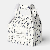 Cute Musical Notes Pattern Wedding Bedankdoosjes (Voorkant Zijde)