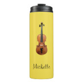 Cute Musical Violin Custom Thermosbeker (Voorkant)