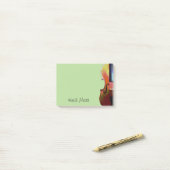 Cute Musical Violin Green Post-it® Notes (Op bureau)