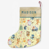 Cute Musical Woodland Animals Kleine Kerstsok (Achterkant)