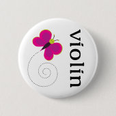 Cute Musician Violin Button (Voorkant)