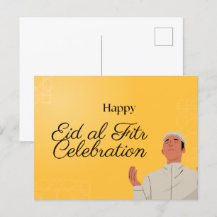 Cute Muslim Boy and Girl Eid Mubarak Briefkaart