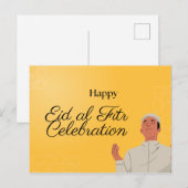 Cute Muslim Boy and Girl Eid Mubarak Briefkaart (Voorkant / Achterkant)