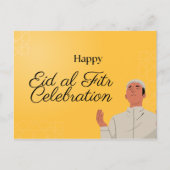 Cute Muslim Boy and Girl Eid Mubarak Briefkaart (Voorkant)