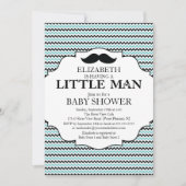 Cute Mustache Bash Boys Baby shower Kaart (Voorkant)