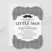 Cute Mustache Bash Boys Baby shower Kaart (Voorkant)