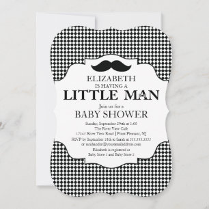 Cute Mustache Bash Boys Baby shower Kaart