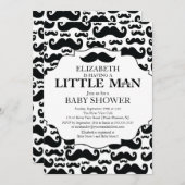 Cute Mustache Bash Boys Baby shower Kaart (Voorkant / Achterkant)