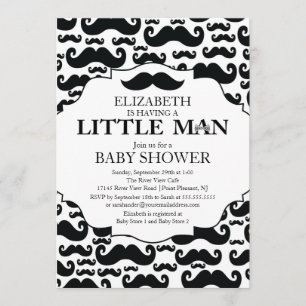 Cute Mustache Bash Boys Baby shower Kaart