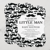 Cute Mustache Bash Boys Baby shower Kaart (Voorkant / Achterkant)