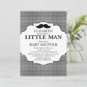 Cute Mustache Bash Boys Baby shower Kaart (Staand voorkant)