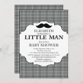 Cute Mustache Bash Boys Baby shower Kaart (Voorkant / Achterkant)