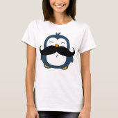 Cute Mustache Penguin T-shirt (Voorkant)