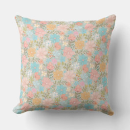 Cute muted pastel floral pattern kussen