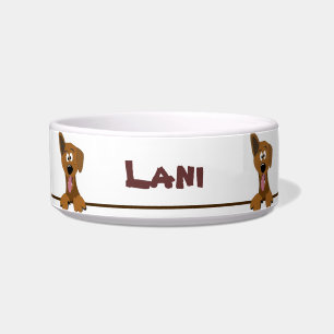 Cute Mutt Mixed Breed Dog Personalized Pet Bowl Voerbakje