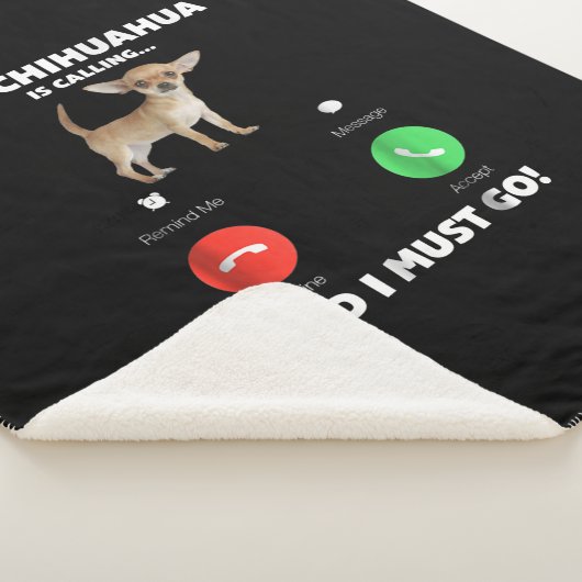 Cute My Chihuahua belt en ik moet gaan Sherpa Deken (3/4)