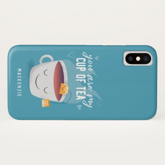 Cute My Cup of Tea | Naam toevoegen Case-Mate iPhone Case (Achterkant (horizontaal))