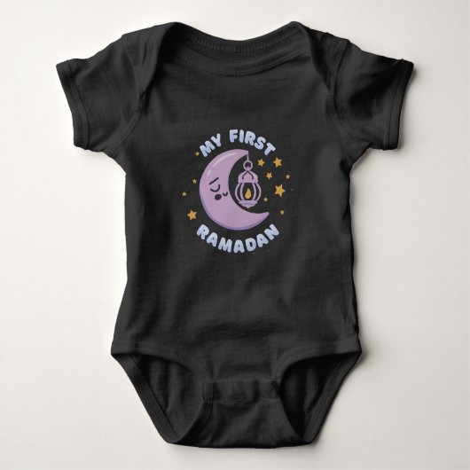 Cute My First Ramadan Moon Lantern Romper (Voorkant)
