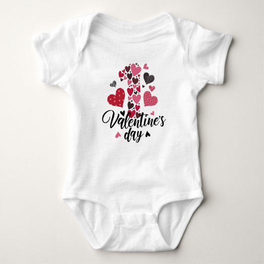 CUTE MY FIRST VALENTINES DAY SAYING ROMPER (Voorkant)