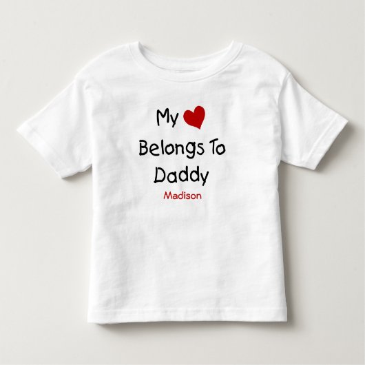 Cute My Heart behoort tot papa Baby Bodysuit (Voorkant)