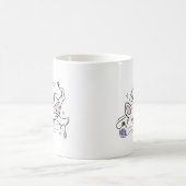 Cute mystic Cat with Crystals Koffiemok (Center)