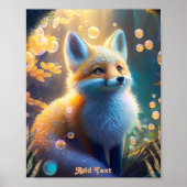 Cute mystical Fox in Enchanted Forest Personalized Poster (Voorkant)