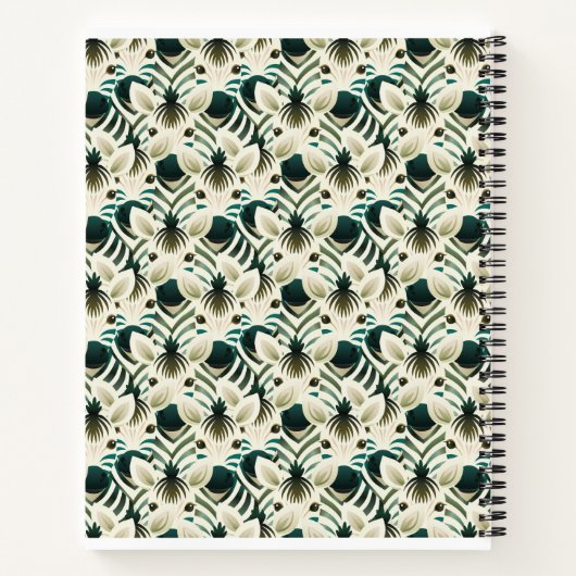 Cute naadloze zebra. notitieboek (Achterkant)