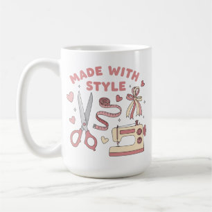 Cute Naaimachine Gemaakt Met Stijl Kleermaker Koffiemok