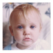 Cute naam voor kinderkamer roze bruine dierenfoto kubus (Voorkant)