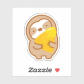 Cute Nacho Cheese Chip Sloth Sticker (Vel)
