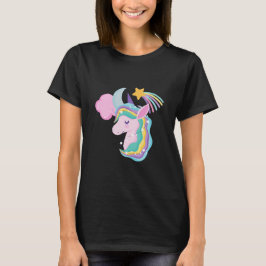 Cute Nacht Eenhoorn Sterrennacht Meisje T-shirt Ma