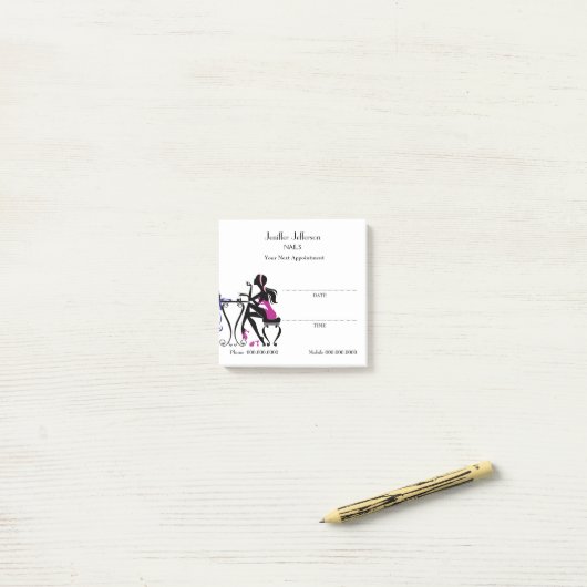 Cute Nail artiest Appointment Post-it® notes (Op bureau)