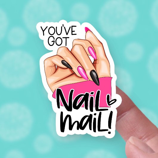 Cute Nail Mail Nailfie Handje Pose Small Business Sticker