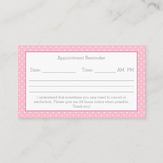 Cute Nail Tech Visitekaartje (Achterkant)