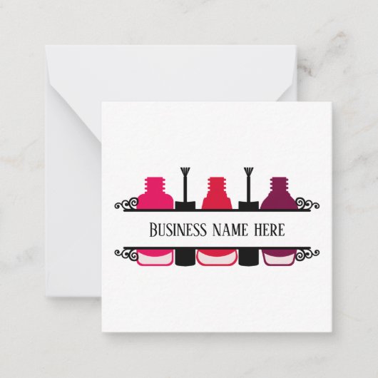 Cute Nail-technicus voor elk doel Notitie-Kaart Notitiekaartje (Voorkant)