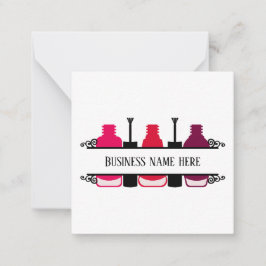 Cute Nail-technicus voor elk doel Notitie-Kaart Notitiekaartje