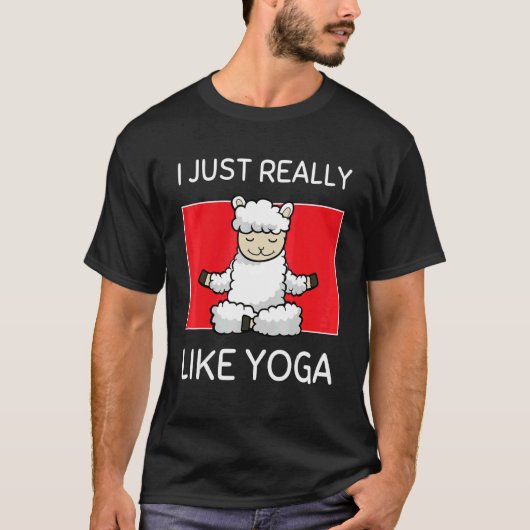 Cute Namaste Sheep I Just Really Like Yoga Pilates T-shirt (Voorkant)