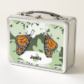 Cute Name Initiaal Monarch Butterfly Green (Voorkant)