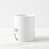 Cute Name Personalized Dinosaur White Koffiemok (Center)