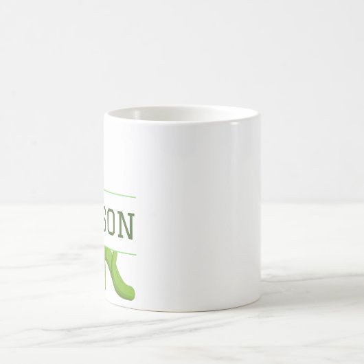 Cute Name Personalized Dinosaur White Koffiemok (Center)